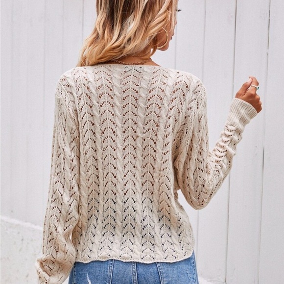 Shein Cream Knitted Sweater - Picture 7 of 7